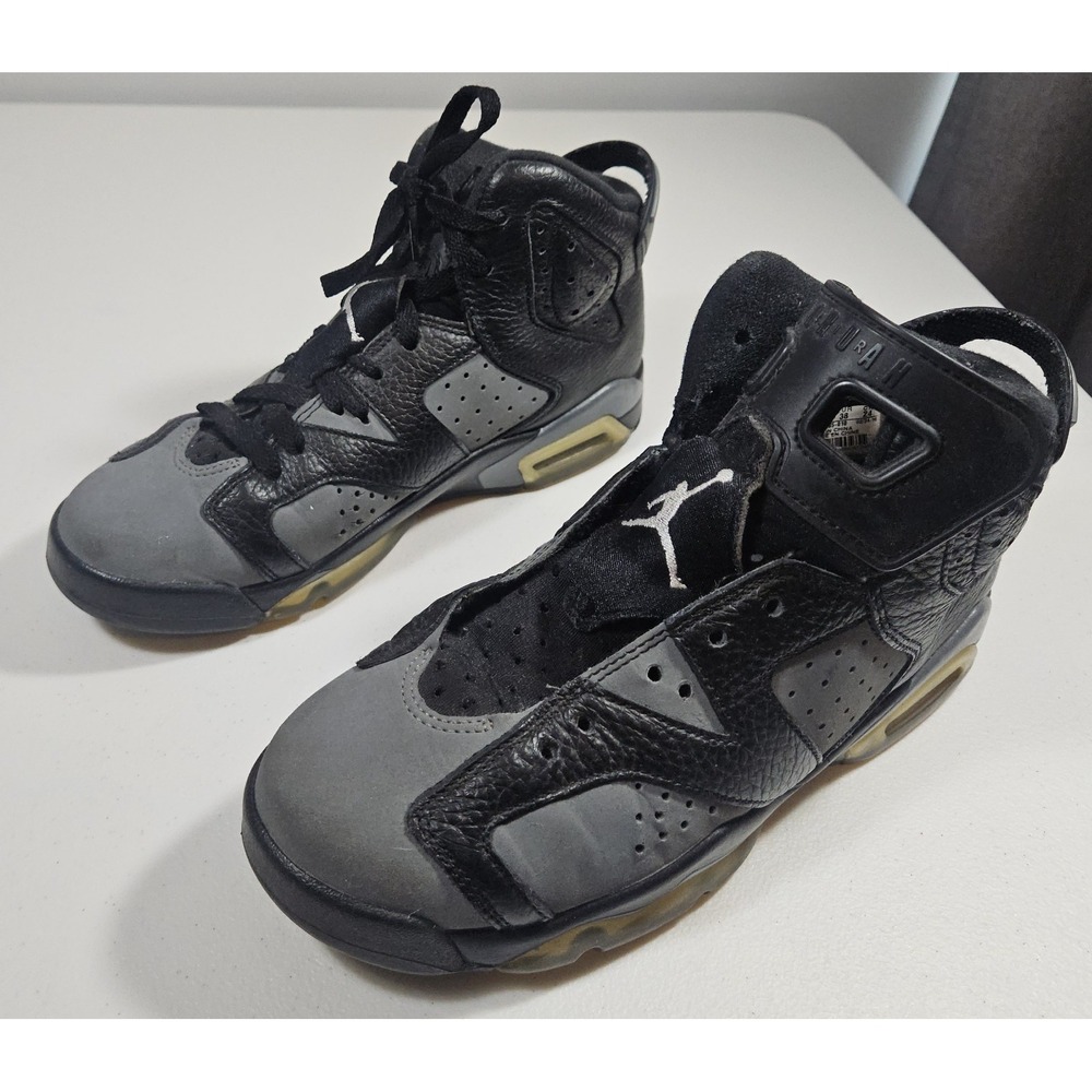 Nike Air Jordan 6 Retro BG Cool Grey Black 384665-010 Youth Size 5.5Y W7
